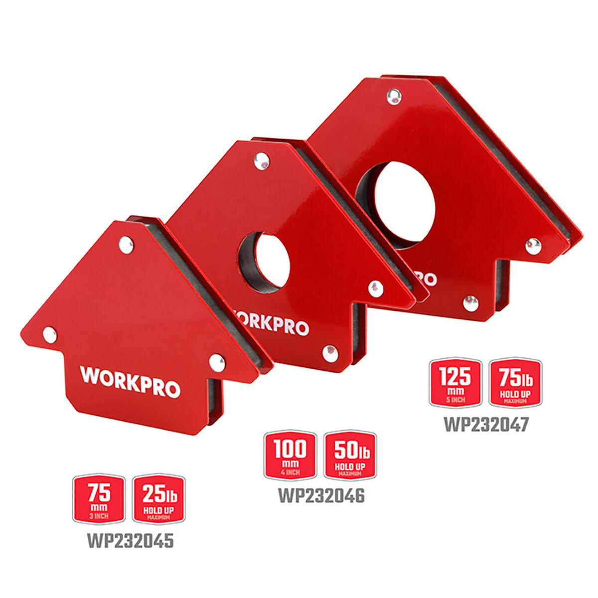 Magneetiline keevitusnurk Workpro 5" 12,5 cm